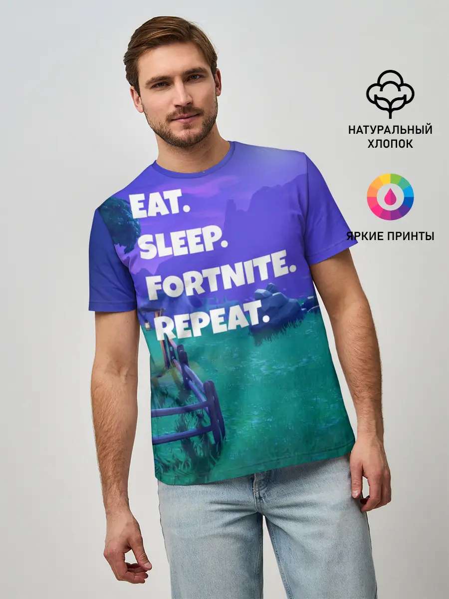 Мужская базовая футболка / Fortnite Repeat