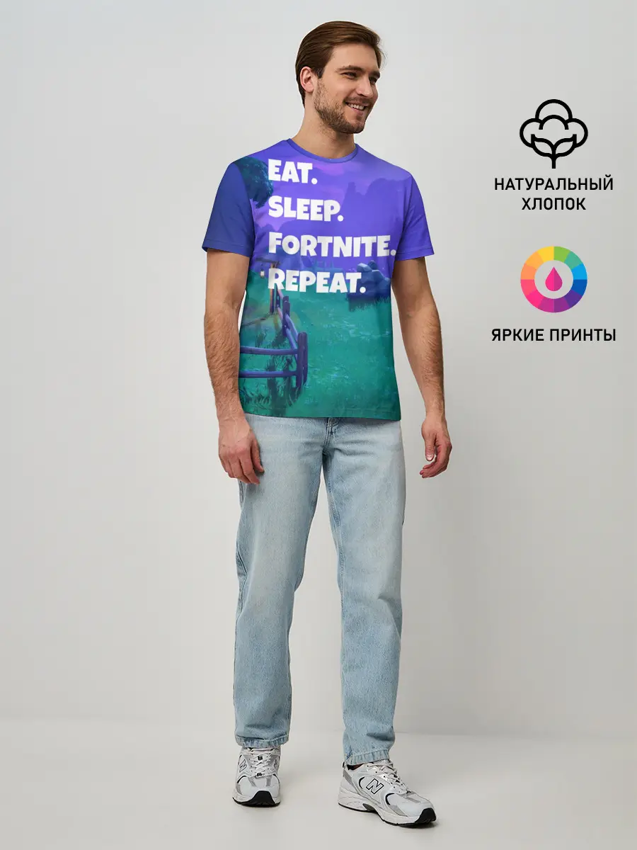 Мужская базовая футболка / Fortnite Repeat