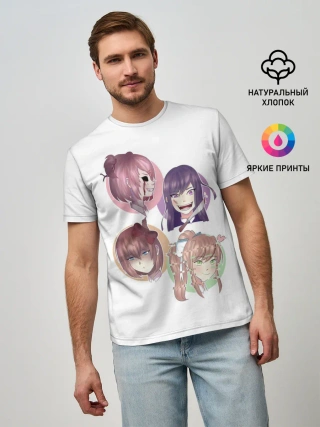Мужская базовая футболка / Doki Doki Literature Club