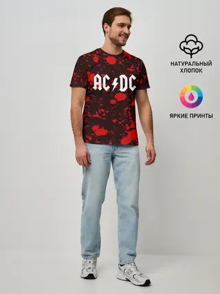 Мужская базовая футболка / AC DC
