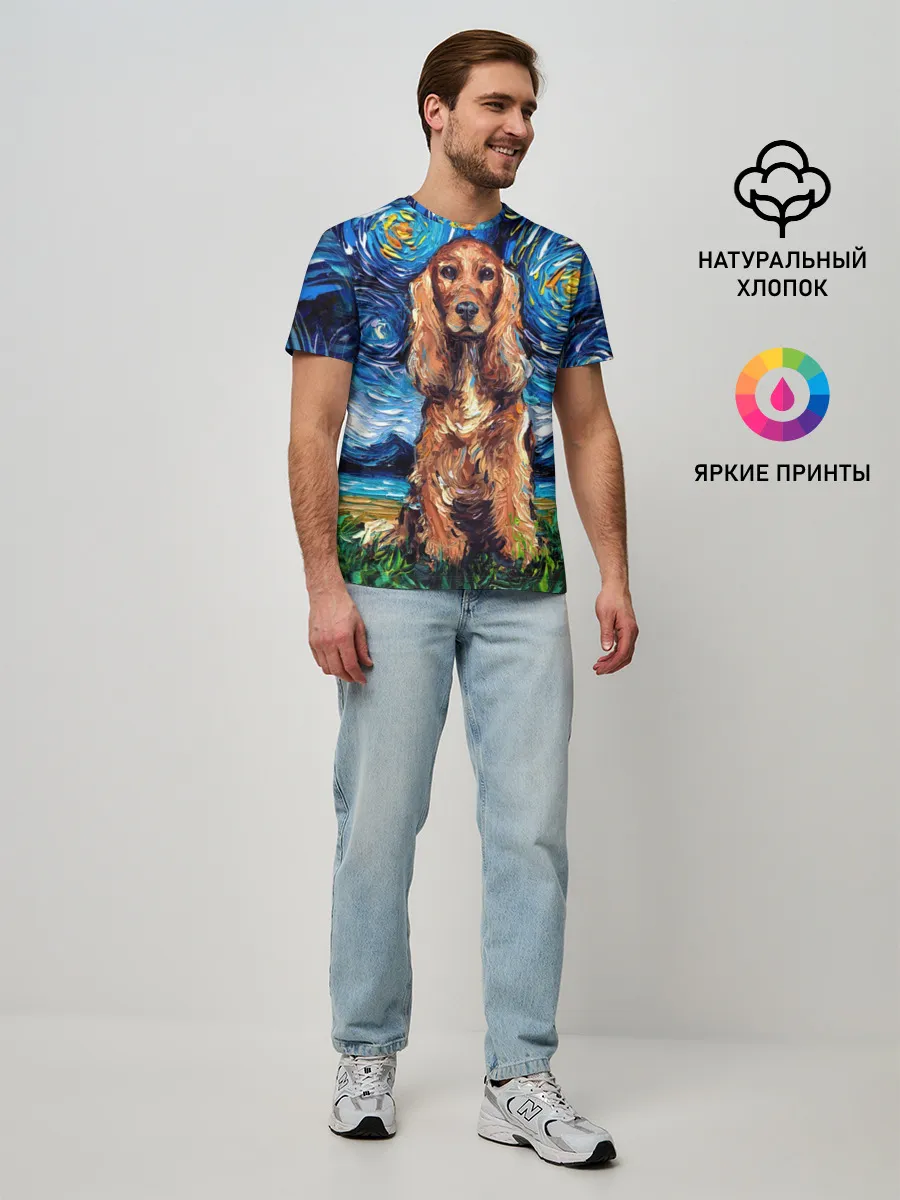 Мужская базовая футболка / Кокер-спаниель