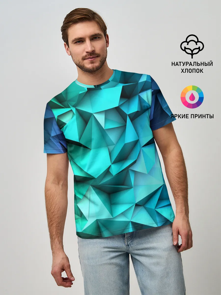 Мужская базовая футболка / abstraction geometry