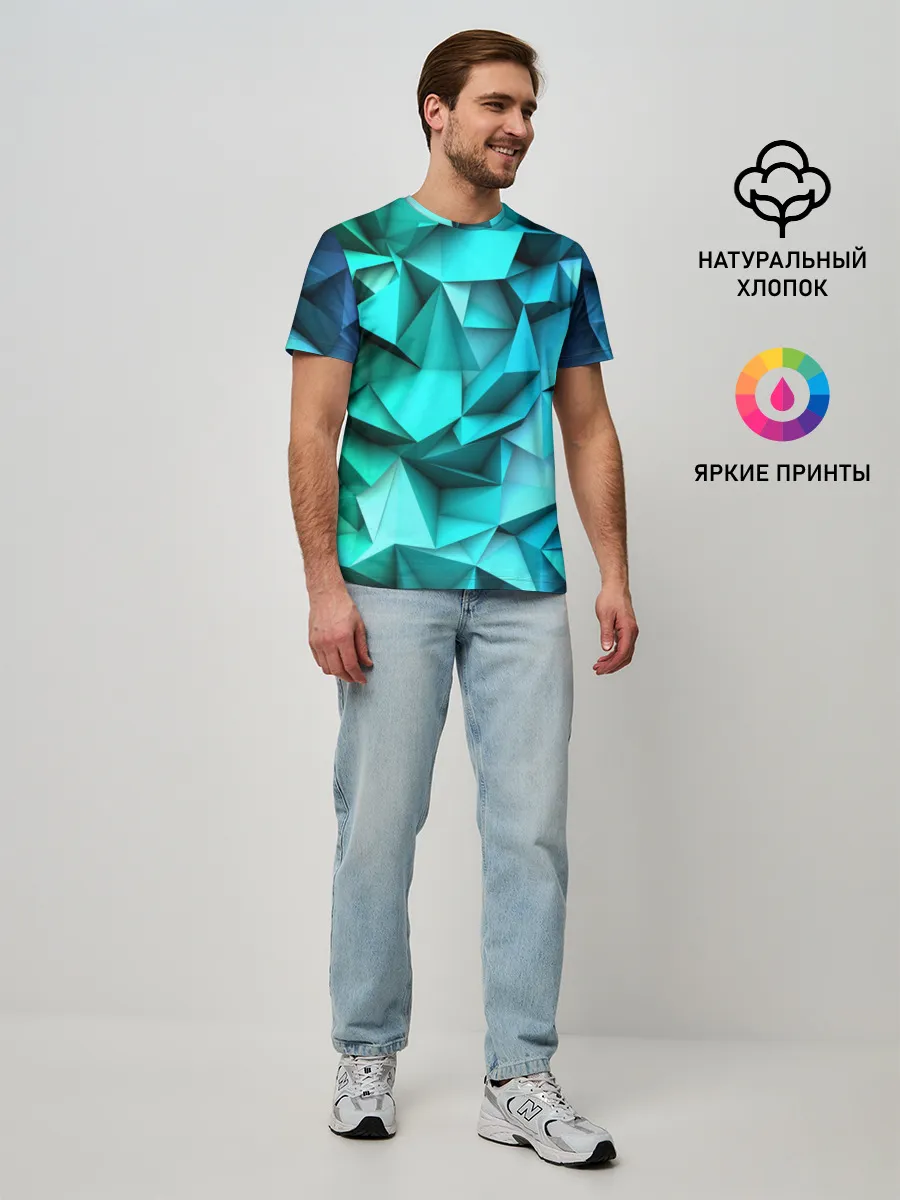 Мужская базовая футболка / abstraction geometry