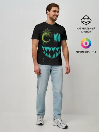 Мужская базовая футболка / Неоновый Монстр