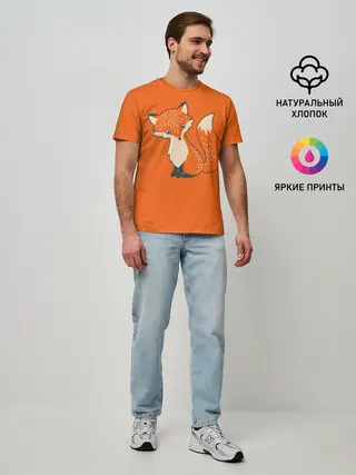 Мужская базовая футболка / Лисичка
