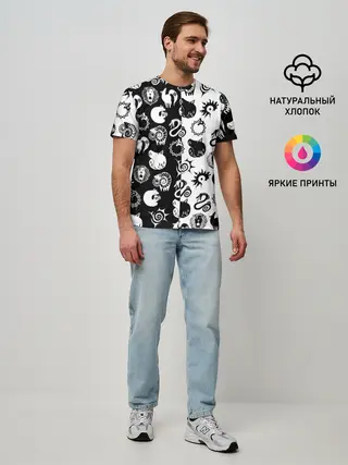 Мужская базовая футболка / ЭМБЛЕМЫ 7 СМЕРТНЫХ ГРЕХОВ