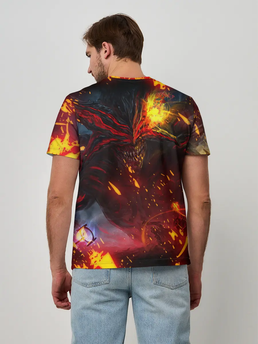 Мужская базовая футболка / Path of Exile | Fire Demon