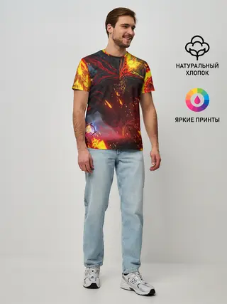 Мужская базовая футболка / Path of Exile | Fire Demon