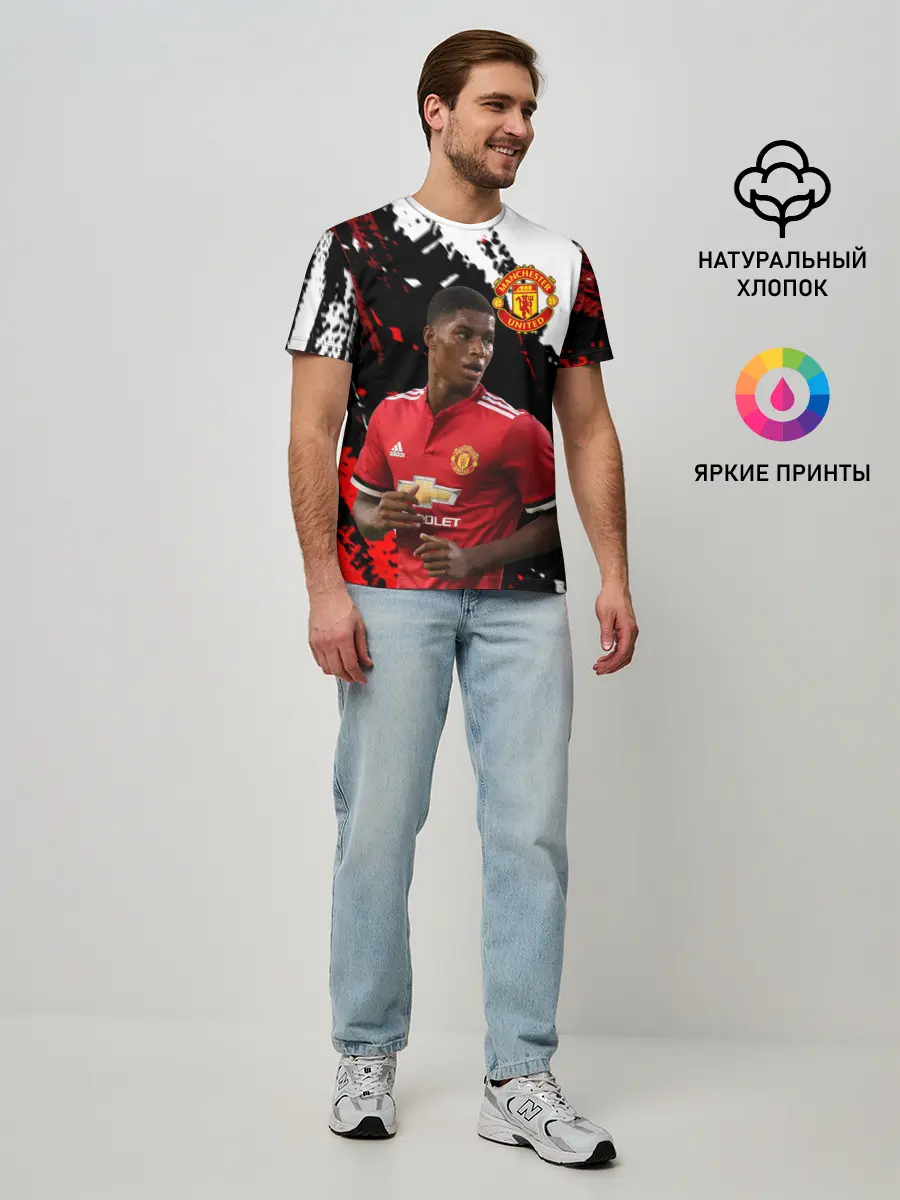 Мужская базовая футболка / Manchester United: Рашфорд.