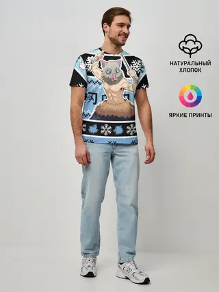 Мужская базовая футболка / ИНОСКЕ ХАШИБИРА