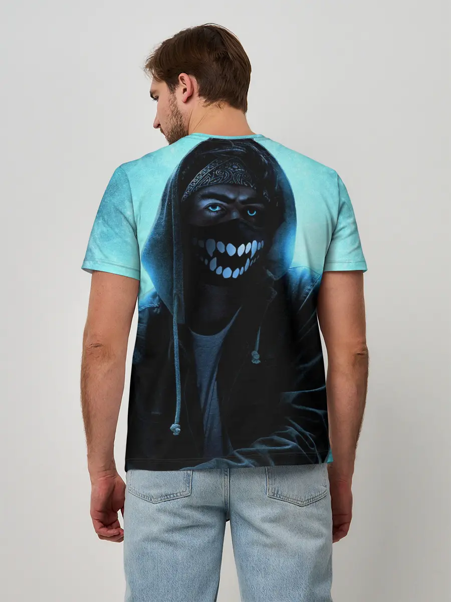 Мужская базовая футболка / Парень в маске