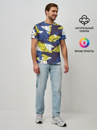 Мужская базовая футболка / Пятна