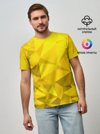 Мужская базовая футболка / YELLOW ABSTRACT