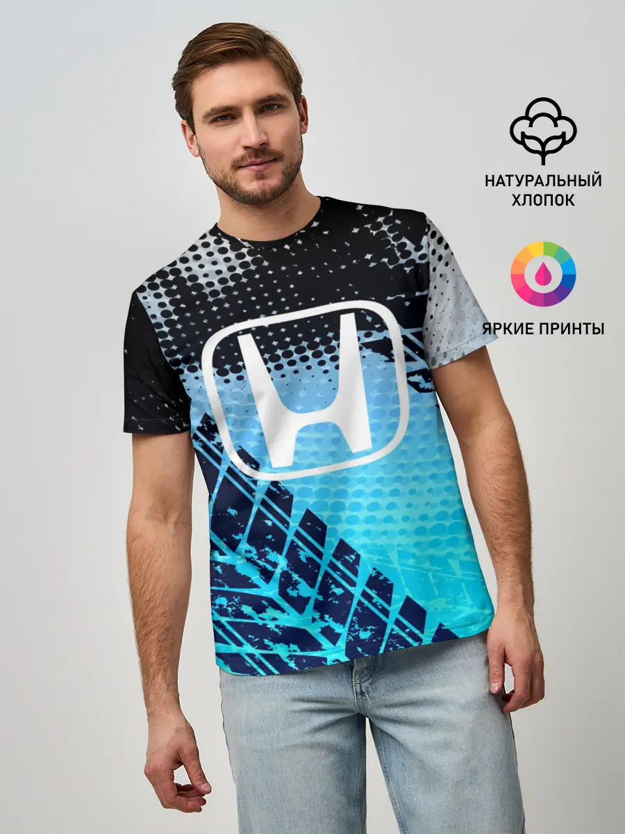 Мужская базовая футболка / Honda sport auto motors