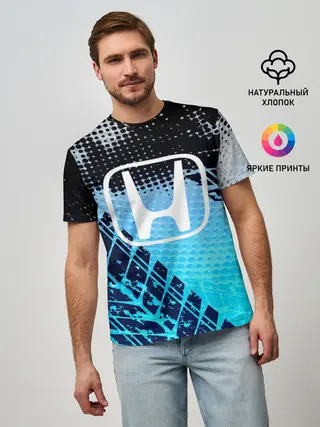 Мужская базовая футболка / Honda sport auto motors