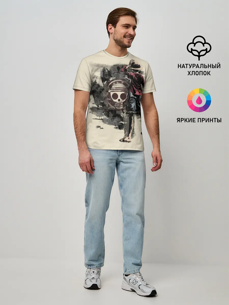 Мужская базовая футболка / Пиратский остров One Piece