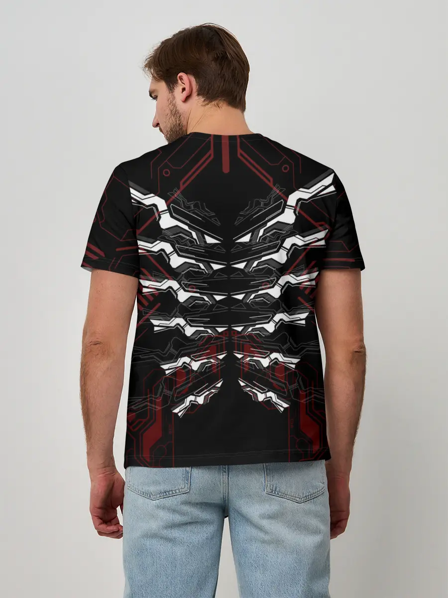 Мужская базовая футболка / Цифровой киберскелет