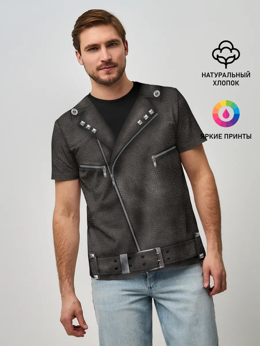 Мужская базовая футболка / Косуха Байкерская