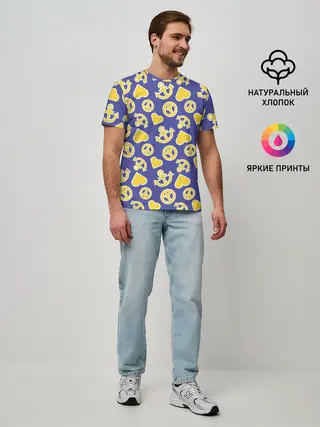 Мужская базовая футболка / Kimyou na Bouken паттерн