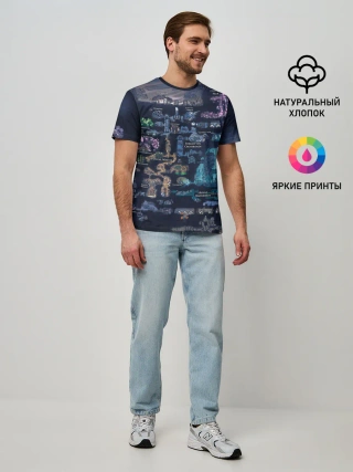 Мужская базовая футболка / HOLLOW KNIGHT WORLD