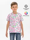 Детская базовая футболка / Розовые акварельные розы