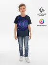 Детская базовая футболка / Цветные соты 3D