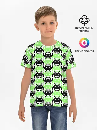 Детская базовая футболка / Space Invaders | Old game