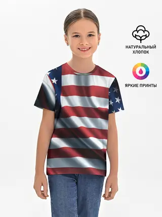 Детская базовая футболка / Символика Америки