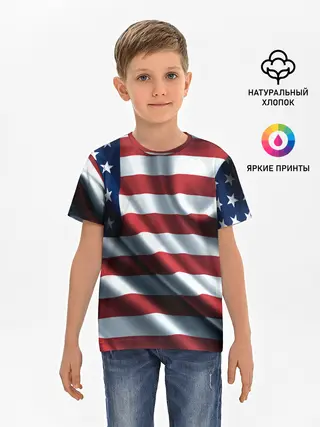 Детская базовая футболка / Символика Америки