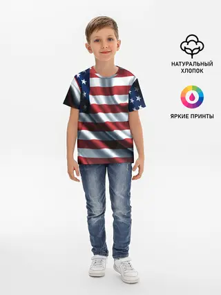 Детская базовая футболка / Символика Америки