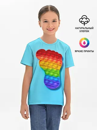 Детская базовая футболка / ПОП ИТ СЛЕД НОГИ