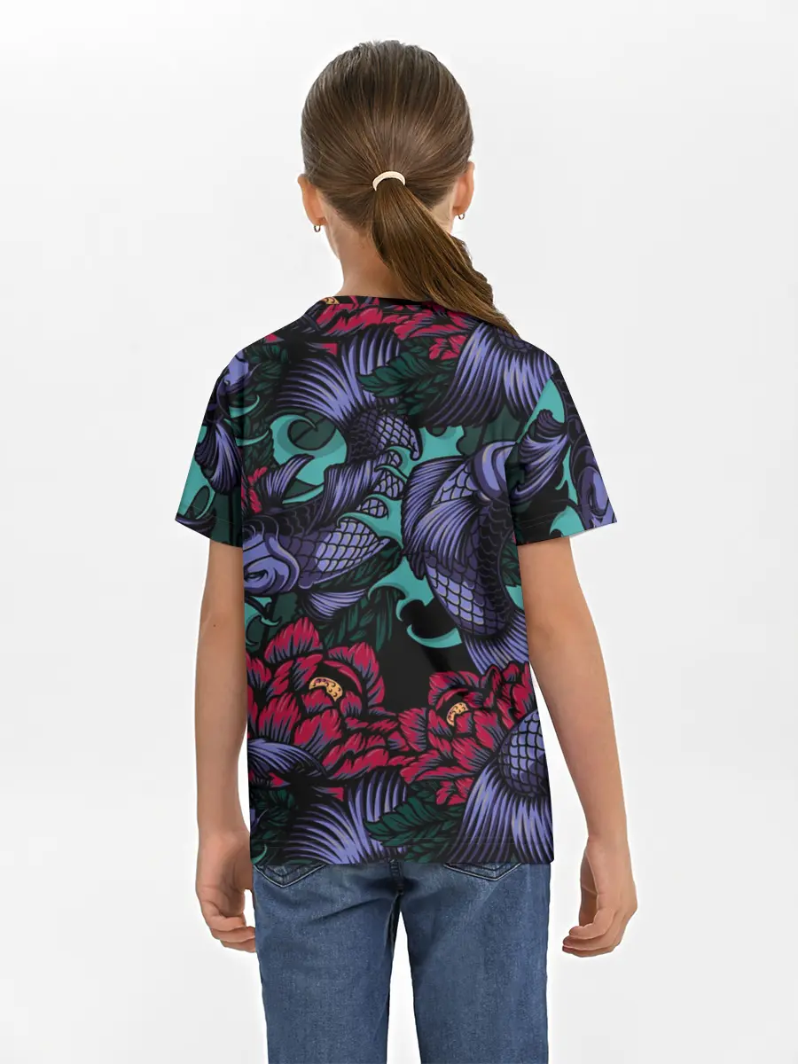 Детская базовая футболка / Японские карпы