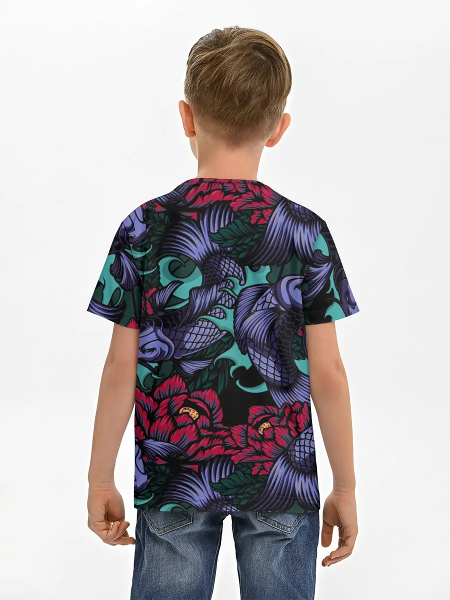 Детская базовая футболка / Японские карпы
