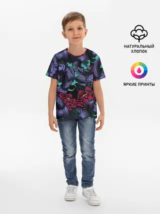 Детская базовая футболка / Японские карпы