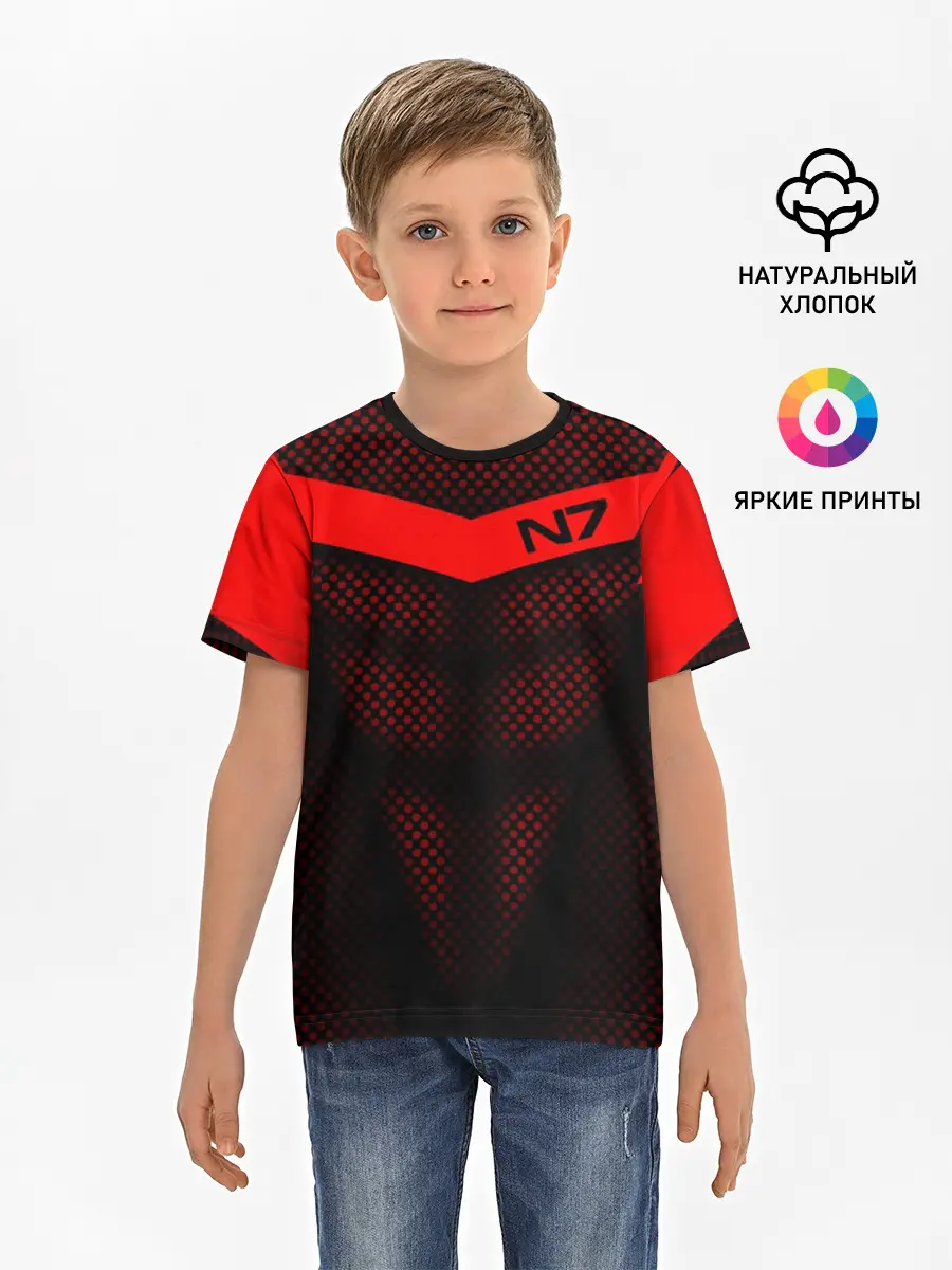 Детская базовая футболка / Mass Effect N7