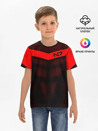 Детская базовая футболка / Mass Effect N7