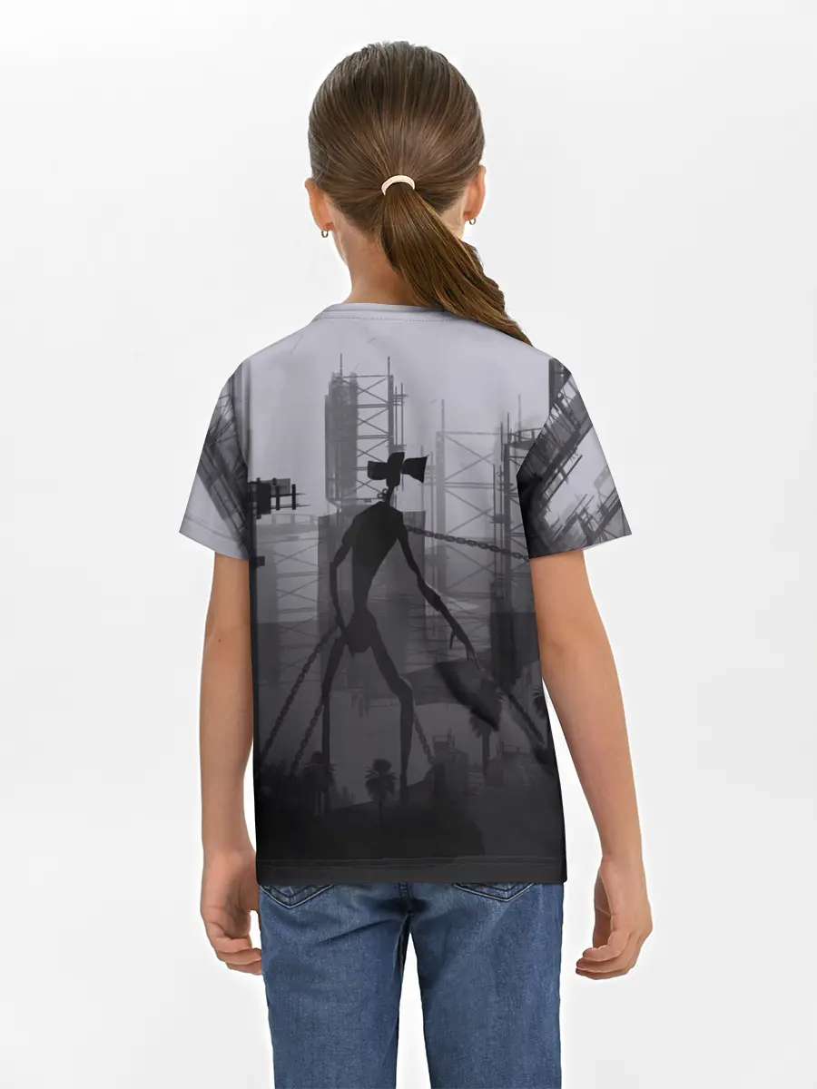 Детская базовая футболка / СИРЕНОГОЛОВЫЙ В ЦЕПЯХ