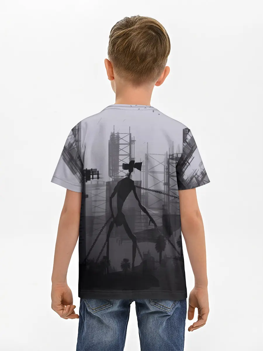 Детская базовая футболка / СИРЕНОГОЛОВЫЙ В ЦЕПЯХ