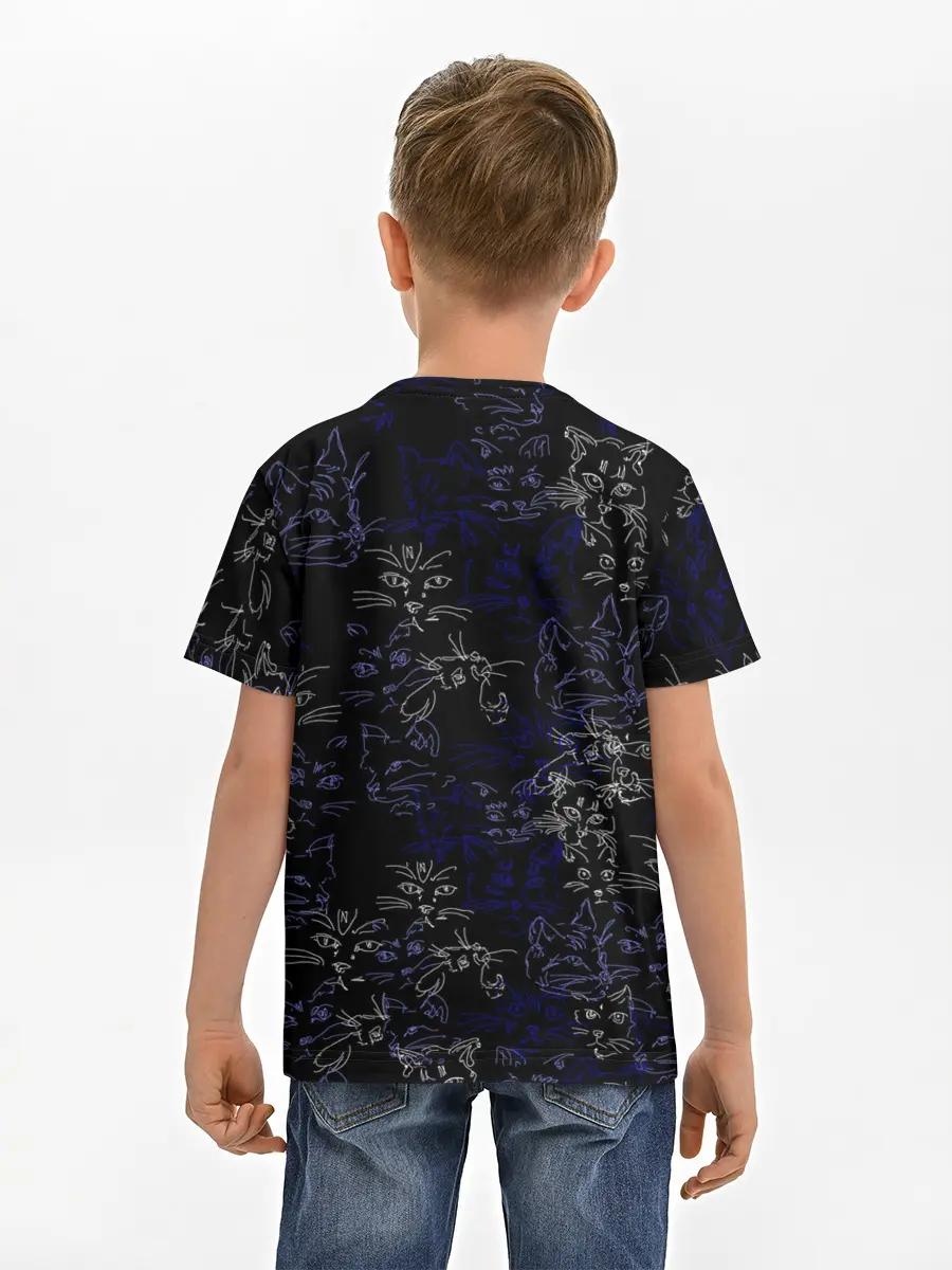 Детская базовая футболка / Ночные кошечки