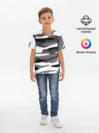 Детская базовая футболка / Камуфляж Sabaton без лого