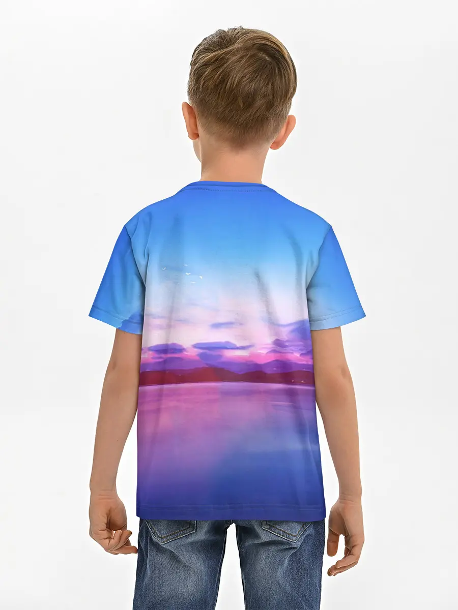 Детская базовая футболка / Anime Sunset