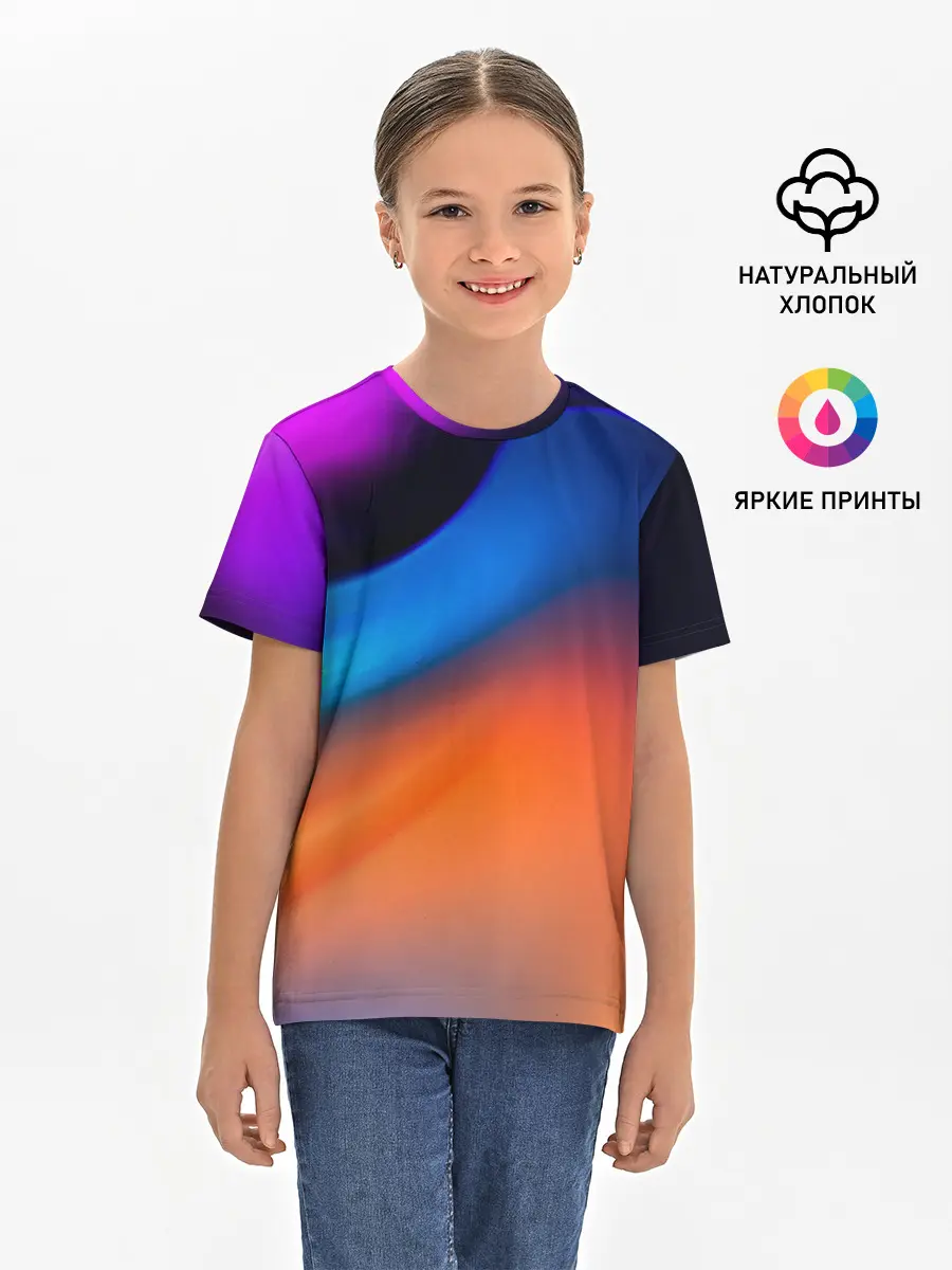 Детская базовая футболка / Цветной шум