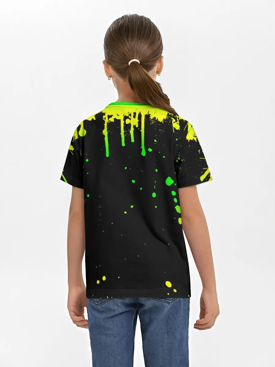 Детская базовая футболка / НЕОНОВЫЕ ПОДТЕКИ