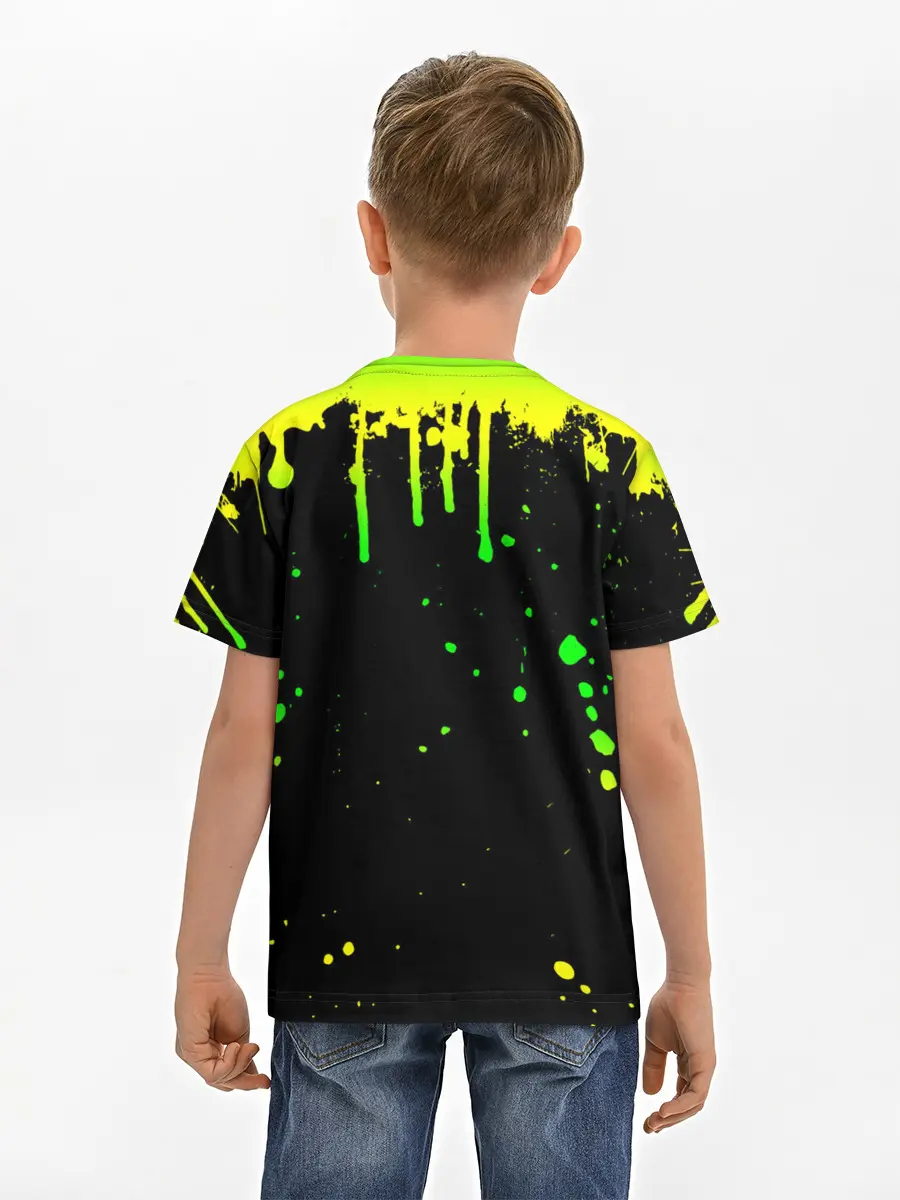 Детская базовая футболка / НЕОНОВЫЕ ПОДТЕКИ