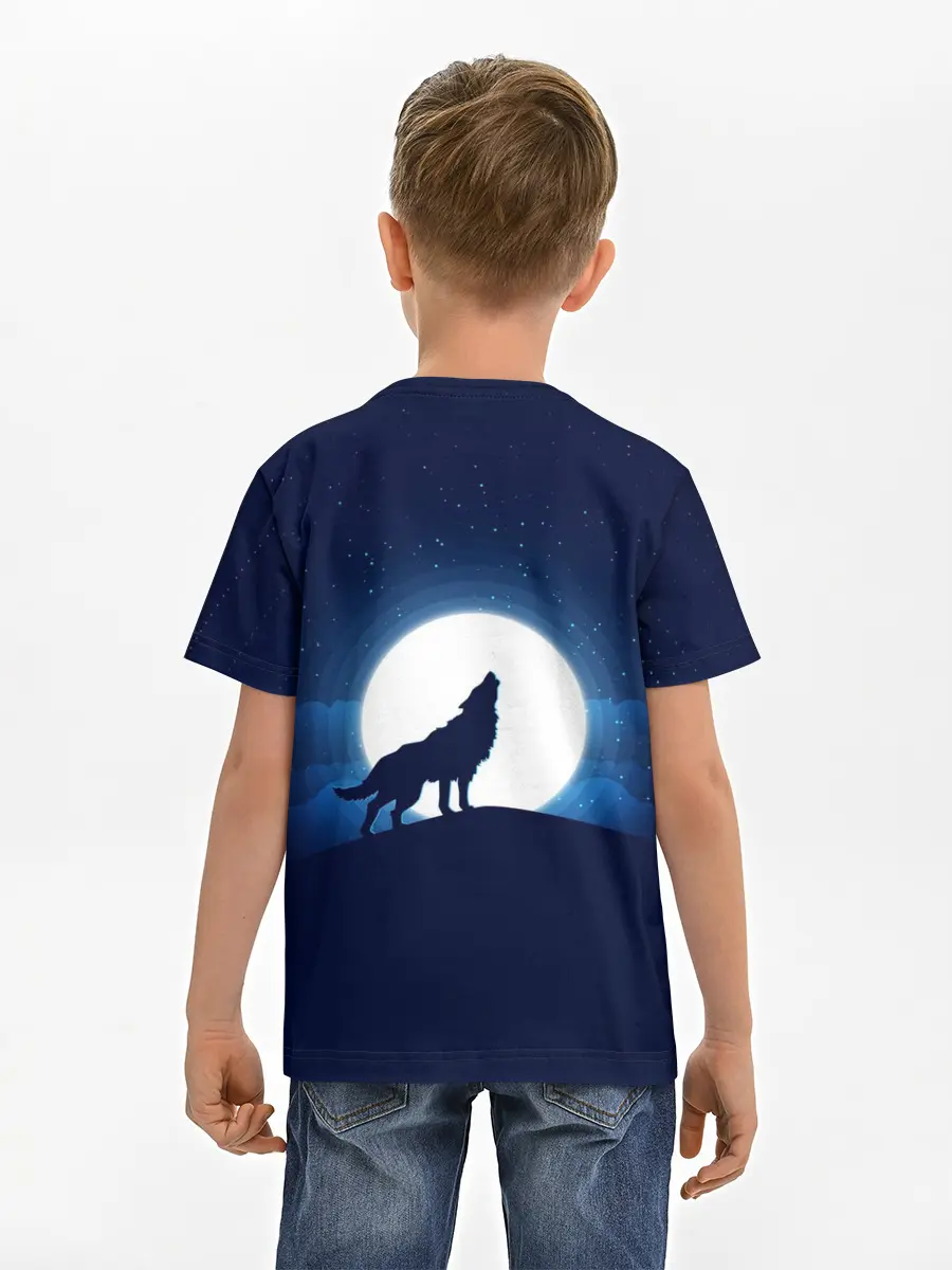 Детская базовая футболка / Воющий на луну