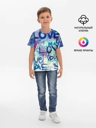 Детская базовая футболка / LOVE