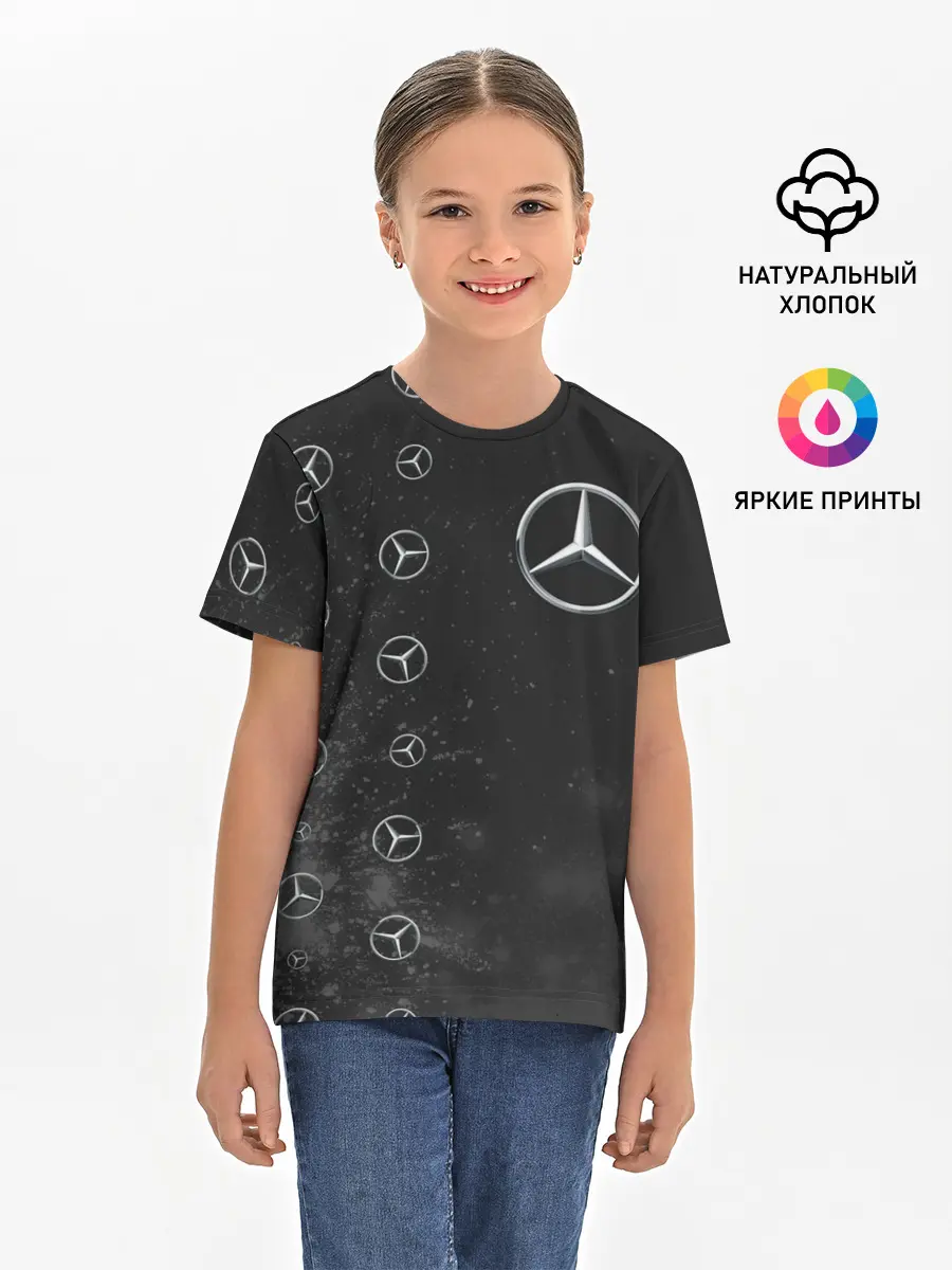 Детская базовая футболка / Мерседес - Взрыв