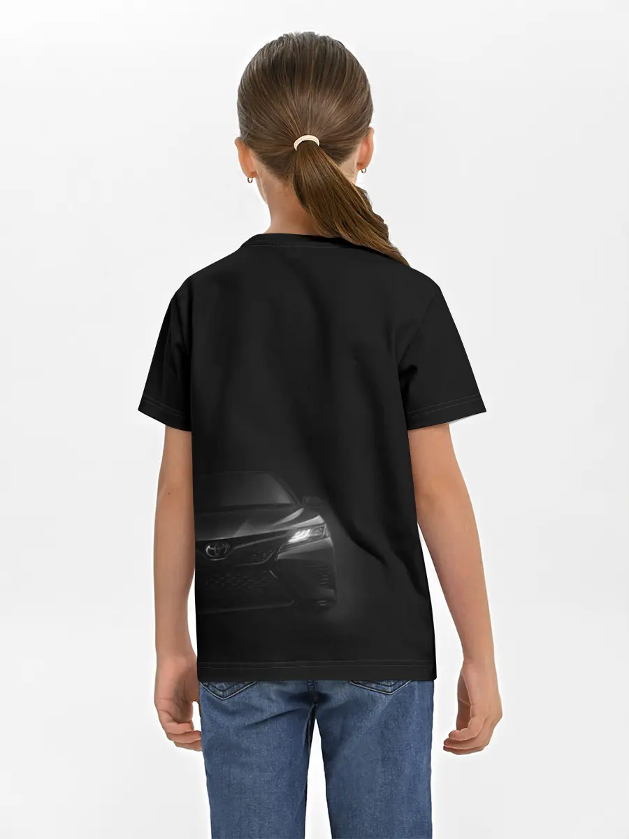 Детская базовая футболка / Черная Тойота Камри
