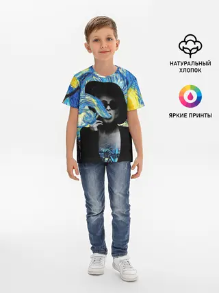 Детская базовая футболка / Марла на картине Ван Гога