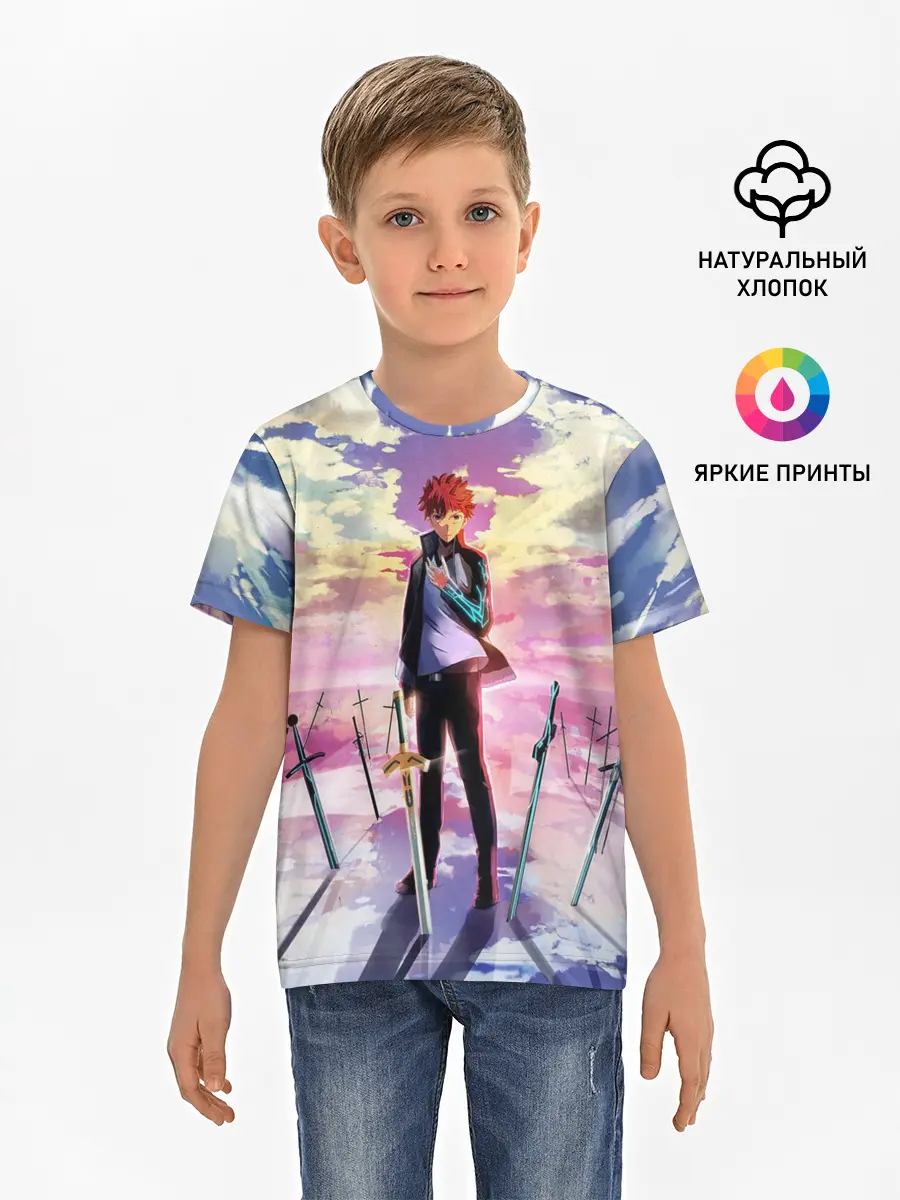 Детская базовая футболка / Emiya Shirou